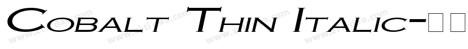 Cobalt Thin Italic字体转换